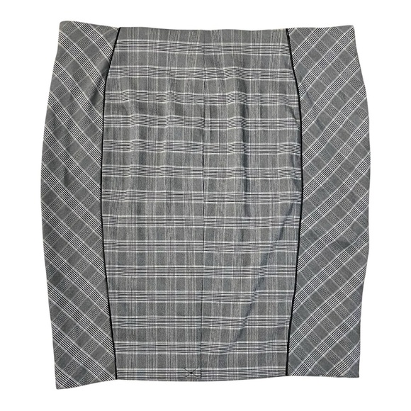 5/$25 NWT Lane Bryant Checkered Plaid Faux  Leather Pencil Skirt Size 24 Office - Picture 2 of 4